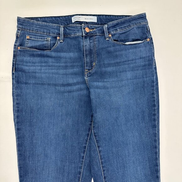 Signature By Levi Strauss Mid Rise Bootcut Women's size 14 Long Blue Denim Jeans - Picture 2 of 6